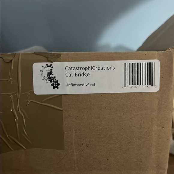 NWT Cat Mod Bridge Wall-Mounted Cat Hammock - Unfinished Wood - Picture 9 of 10